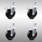 Service Caster 5 Inch SS Hard Rubber Swivel 12mm Threaded Stem Caster Set Total Lock Brake SCC-SSTSTTL20S514-HRS-M1215-4 - alternate 1